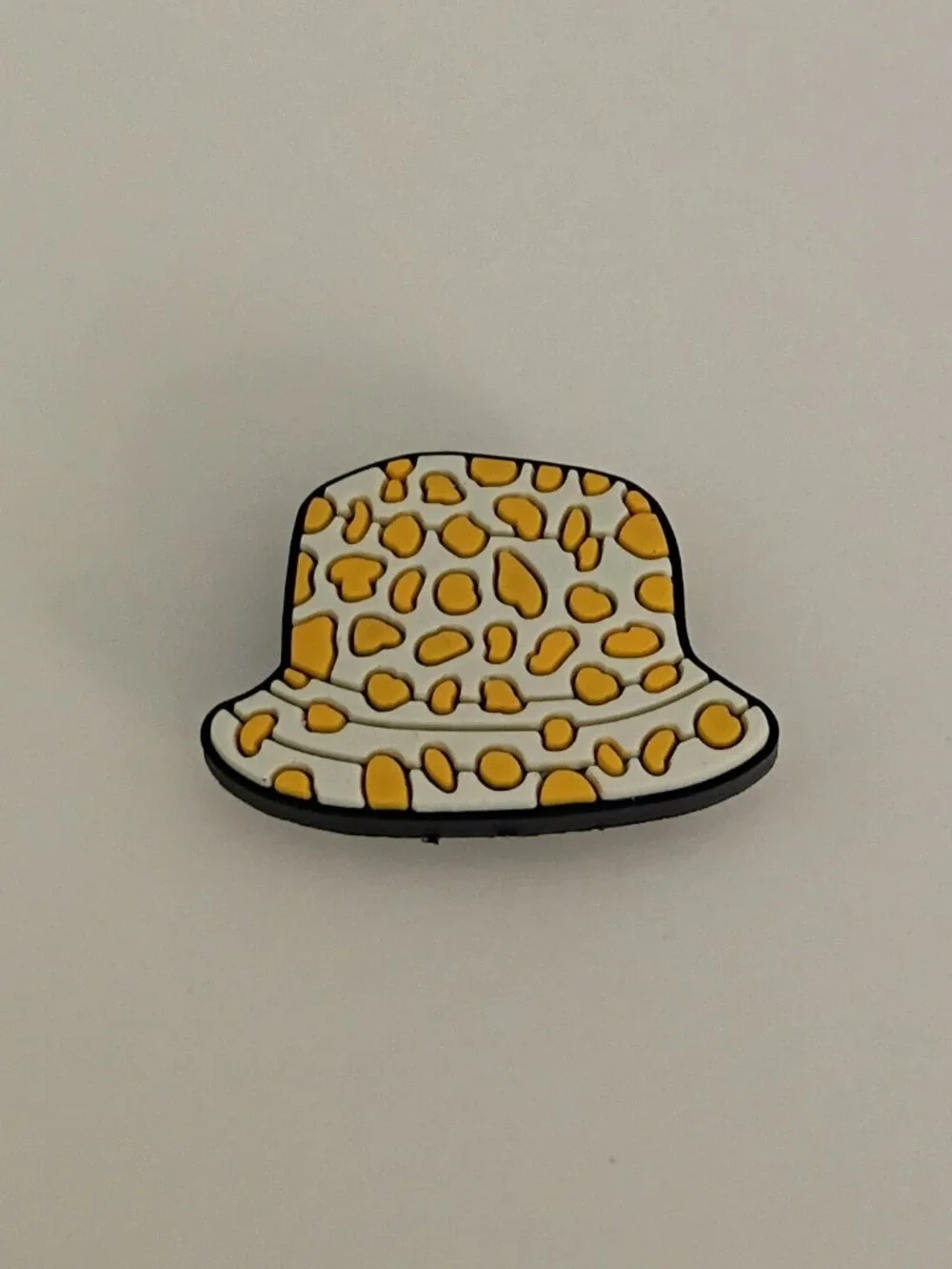 10 for $10 Jibbitz Croc Charm - Yellow Animal Print Fedora Style Hat 2
